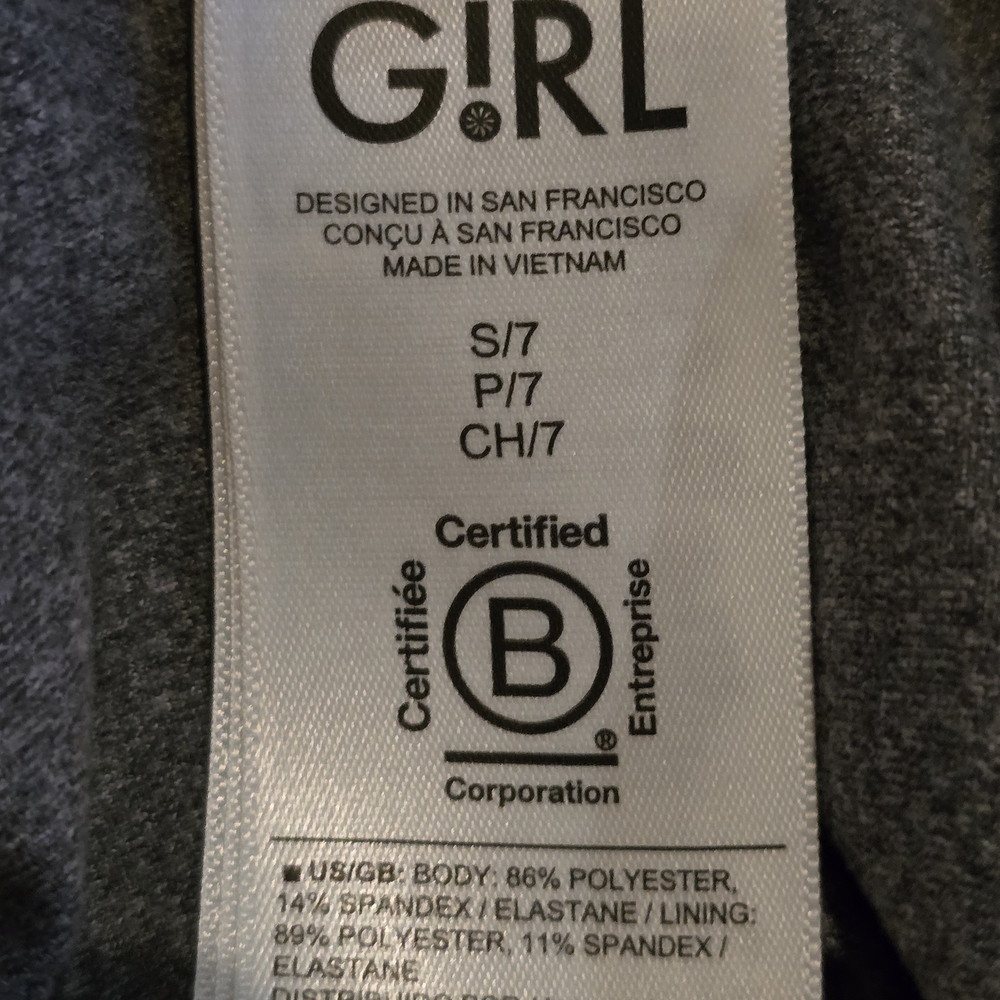 Athleta Girls Bomber Jacket Fall Sporty Crop Size 7 - Picture 4 of 8